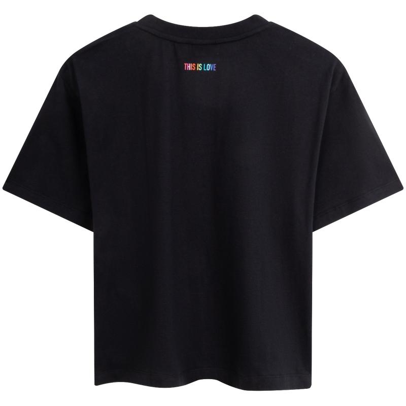 Calvin Klein Rainbow Series Moisture-Wicking Colorful Letter Print Cotton Round Neck Drop Shoulder Loose Short Sleeve T-Shirt Men Tops 4NS4K187