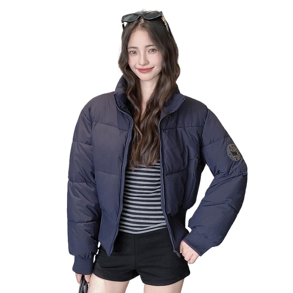 European and American hot girls small high-waisted hooded cotton clothes women's winter new small short warm cotton-padded coat