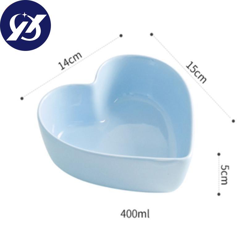 Heart-shaped Bowl Ceramic Steamed Egg Plate Dessert Salad Bowl Oven Baking Dinnerware