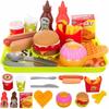 Toy Fast-Food Set 21 Elements Hamburger Fries Hot-Dog