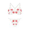 Sexy Lingerie Bed Flirting Robe Three-point Seduction Sexy Embroidery Open Passion Bra Set Women's Large Size
