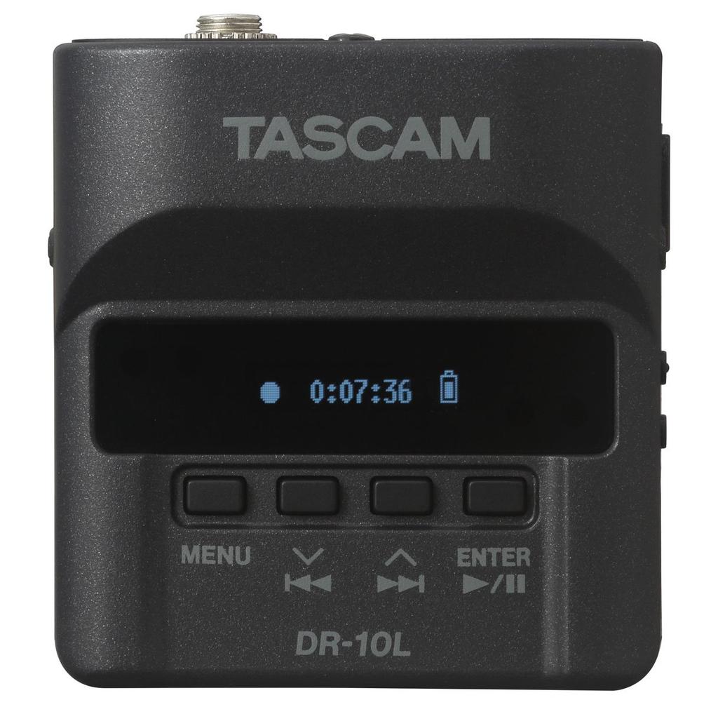 TASCAM Lavalier Microphone Recorder Ideal for YouTube audio internet video and vlog DR-10L (Black) - recording, streaming, podcasts, shooting,
