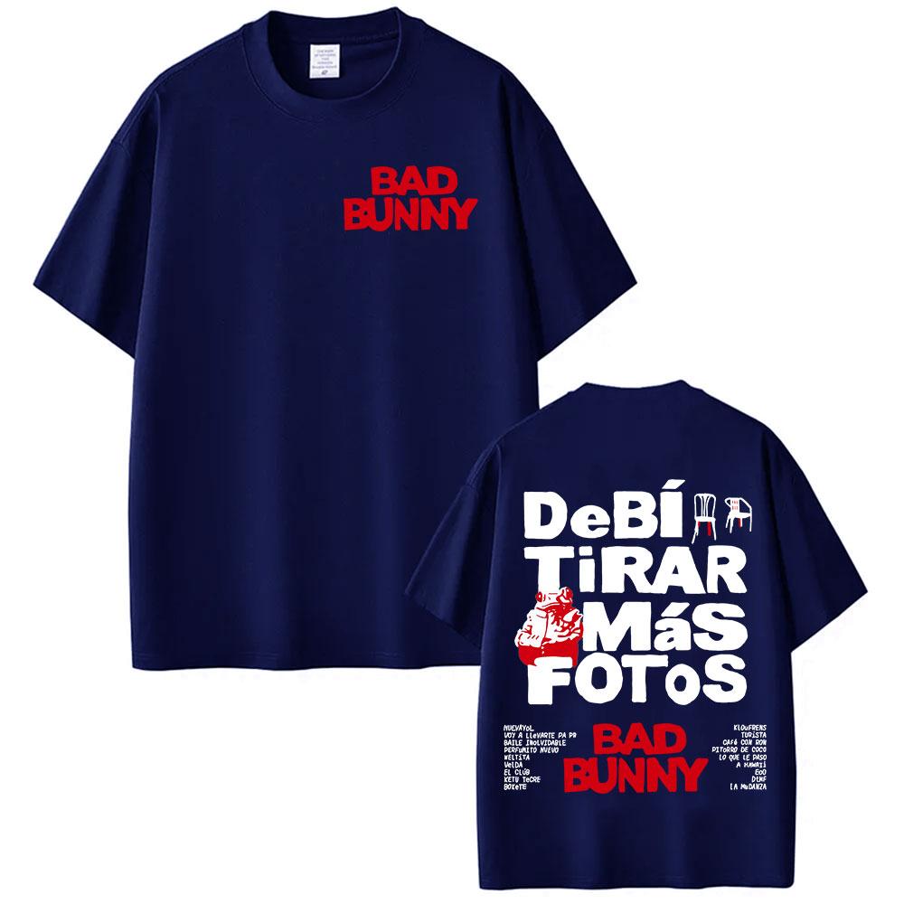 Bad Bunny Tour Debi Tirar Mas Fotos DTMF Merch TShirts Fashion Pop Music Fans Gift Short Sleeve Tshirt Y2K Streetwear
