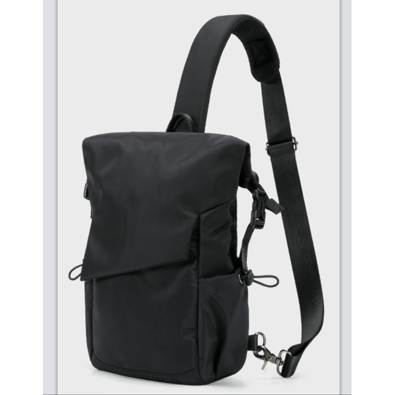 

Deelai Сумка через плечо для активного отдыха, сумка на плечо для езды, мужская деловая нагрудная сумка, простой наплечный маленький рюкзак Black(19*13*40cm)