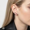 Fashion Temperament Blue Red Zircon Wing Ear Bone Nail Earrings For Women Men Jewelry Accessries Gifts
