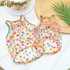 Sun Protection Pet Harness Strawberry Pattern Polyester Fiber Cat Vest Quick Dry Breathable Dog Cooling Vest Clothing Supplies