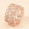 Silk Scarf Ring Clip for Women Metal Round Circle Clip Buckle Rhinestone Love Clothing