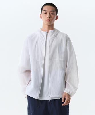 [City Leisure] Lightweight Packable Windbreaker Jacket [White]