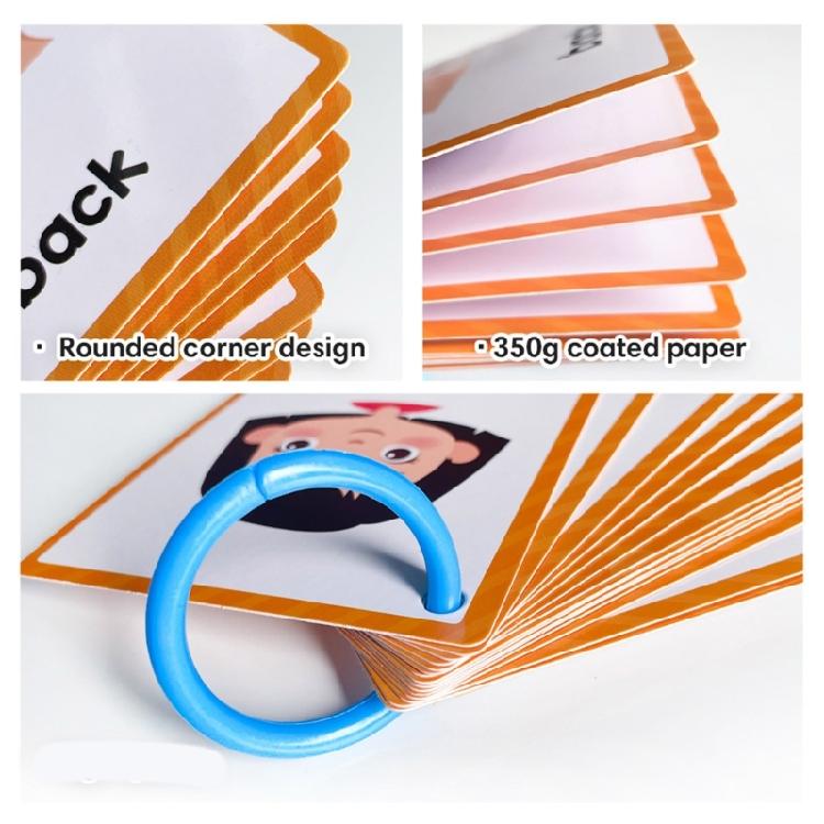 Early Learning Word Card Interactive Vocabulary Building Flash Cards Children Learning English Vocabulary Cards 11x8cm