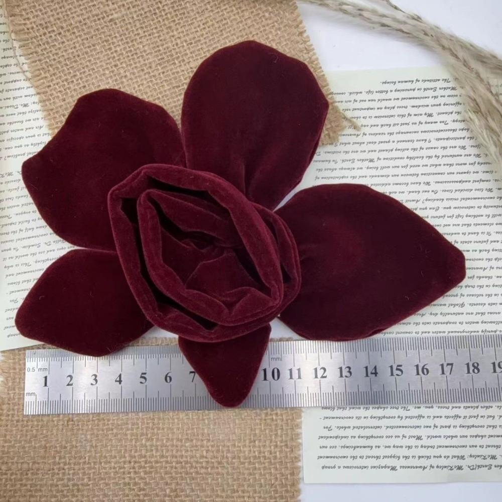 Velvet Fabric Flower Brooches Handmade Soft Cloth Art Corsage Fabric Withered Rose Brooch Women's Jewelry Accessories