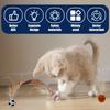 12Pcs Feather Ball Cat Toy Rubber Bouncy Balls Cat Interactive Ball Toys Indoor Pet Training Catcher Chew Toy for Kitten Playing