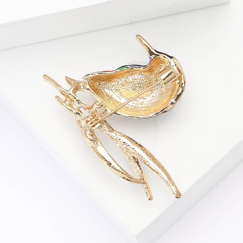 Rhinestone Woodpecker Brooch, High-end Women's Clothing Chest Flower Accessory Brooch