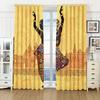 Luxury Gold Pretty African Woman Free Shipping Window Curtains For Living Room Kids Bedroom Bathroom Kicthen Door Home Decor2Pcs