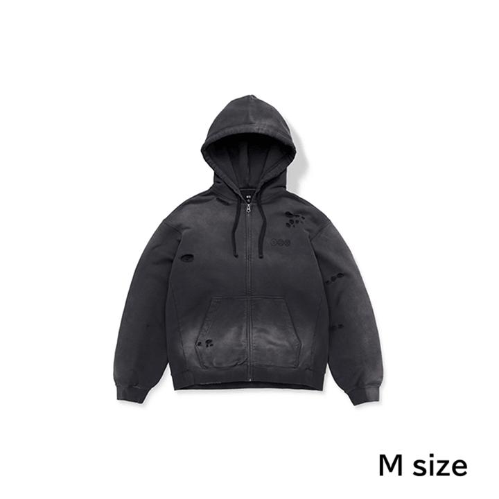 Official BTS WORLD TOUR 'ARIRANG' Zip-up Hoodie (Charcoal) - Limited Tour Edition