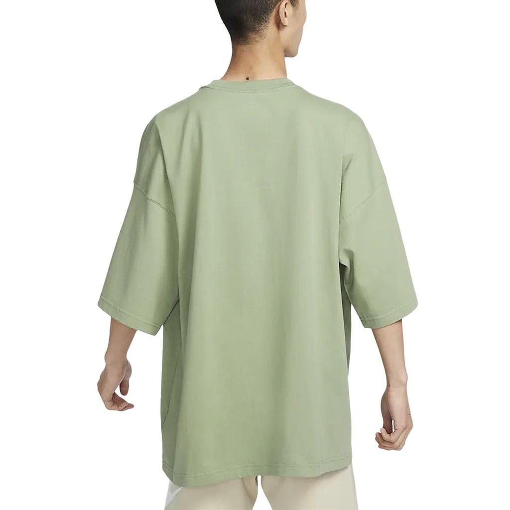Nike T Shirts Men's Oil Green Crew Neck Moderate Straight Fit FB9767-386