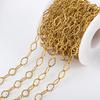 1Meter 2Meter Embossing 304 Stainless Steel Oval Shape Handmade Chains for DIY Necklace Bracelets Jewelry Making Accessories