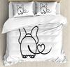 Elephant Nursery Decor Bedding Set For Bedroom Bed Home Cute Elephants Holding Heart Shape Duvet Cover Quilt Cover Pillowcase