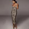 Leopard Print Sleeveless V-Neck Sexy Midi Dress Spring Women Fashion Streetwear 2022 Christmas Party Outfits dresses