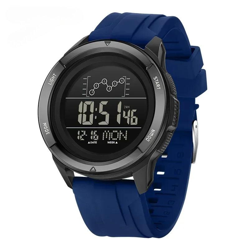 Military Sport Man Watch Silicone Strap LED Digital Display Multifunction Alarm Clock Countdown Waterproof Wristwatch