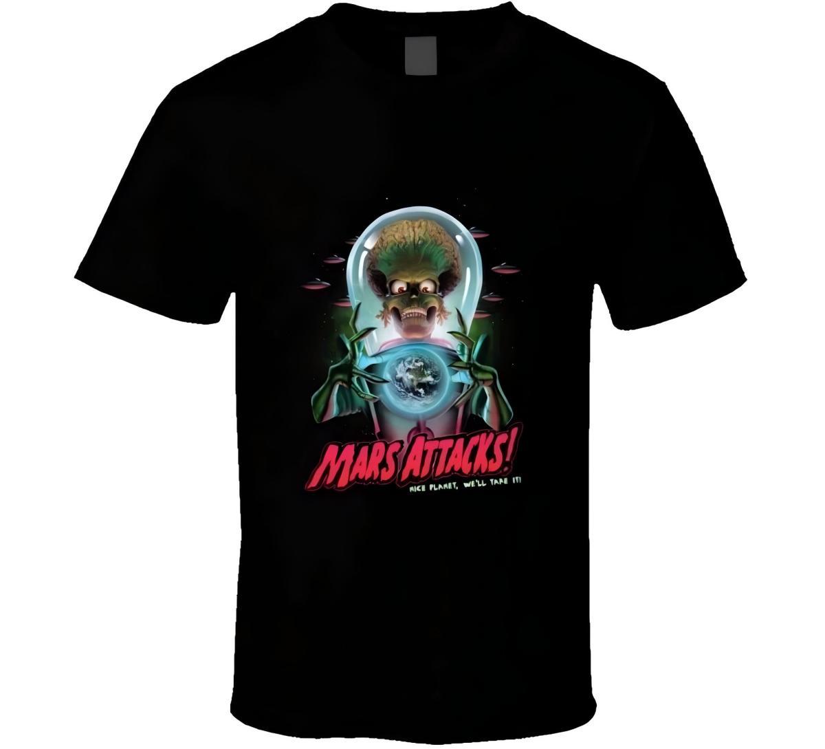 Mars Attacks Cult Movie Alien T-Shirt S чёрный
