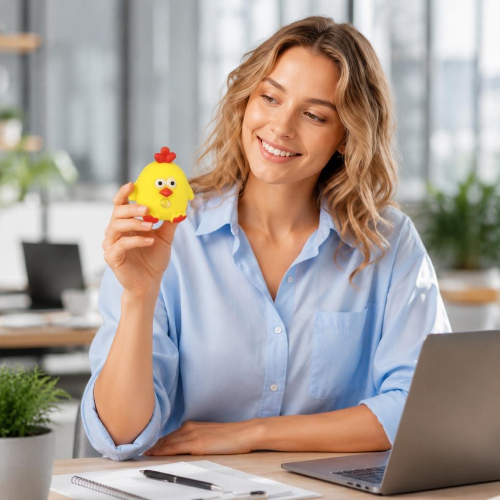 Soft Squeeze Chicken Shaped Bath Toy for Toddlers and Babies BPA Free Flexible Material with Cartoon Design Suitable for Water Play