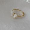 Elegant Purple Gold Butterfly Adjustable Ring with Faux Pearl - Trendy Light Luxury Jewelry for Women