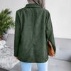 Dames Corduroy Jas Casual Kleur Top voor Herfst Winter