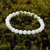 13cm White Itoigawa Natural Jadeite Japanese National Jomon Power Stone Jadeite Workshop Special Paulownia Wood Quality Certificate ABR0882 (6mm