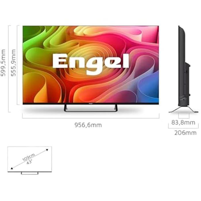 Smart TV 32" - ENGEL - LE3295QLED - QLED HD - Dolby Audio - 2 HDMI, 2 USB