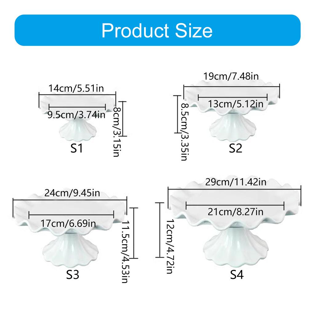 High Quality Ceramic Dessert Tray Elegant Ceramic Cake Stand Display Holder For Desserts And Pastries At Parties