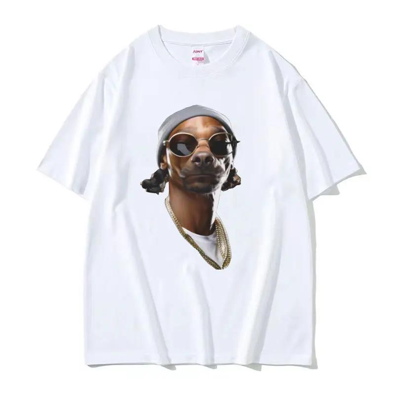 Rapper Snoop Dogg Funny Meme Graphic T Shirt Vintage Hip Hop Harajuku Tshirts Unisex Casual 100% Cotton T-shirt Streetwear