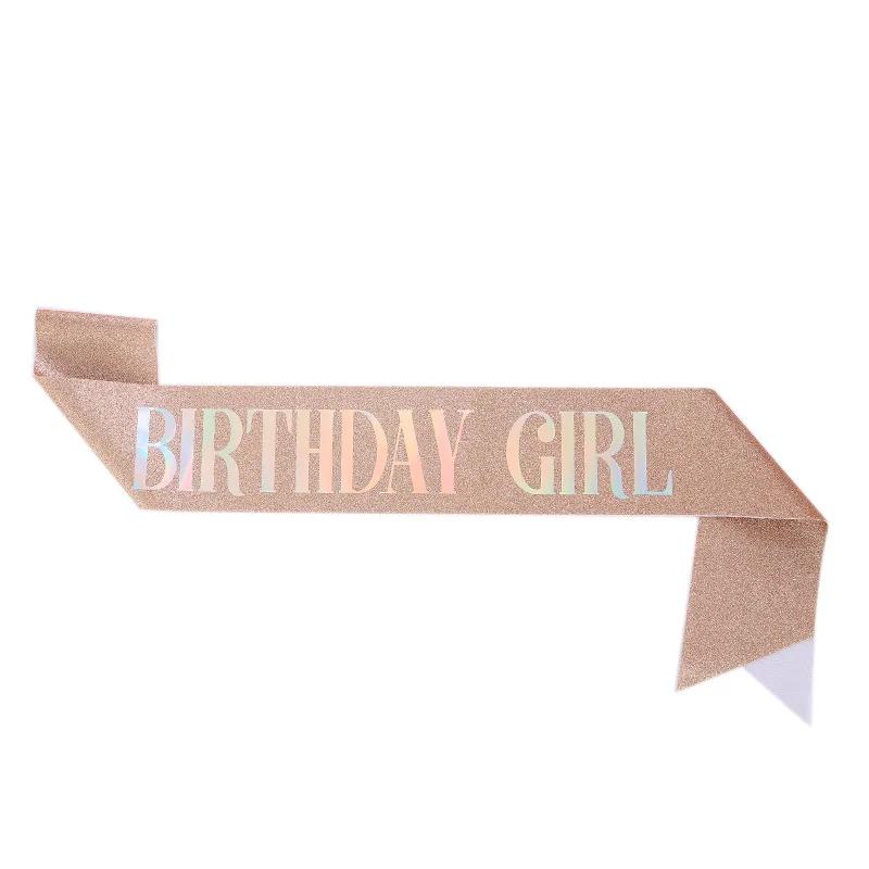 Happy Birthday Queen Girl Satin Sash 21 30 50 Birthday Sash Party Supplies Birthday Decoration Wedding Anniversary Decors
