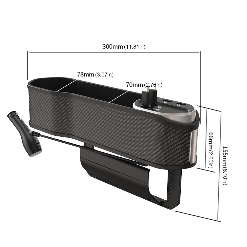 Car Seat  Organizer Wireless Charger 10W Car Seat  Holder DC 12-24V Front Seat Side Storage Case Seat  Filler Organizer