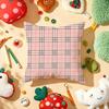 Classic Pink Plaid Cushion Cover Soft Short Plush DoubleSided Printing Home Decor Machine Washable Pillow Case Gift