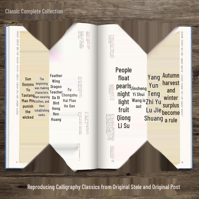 Zhao Ji Slender Gold Script Calligraphy Practice Sheets: Thousand Character Classic for Students and Adults, Original Stele Rubbings.