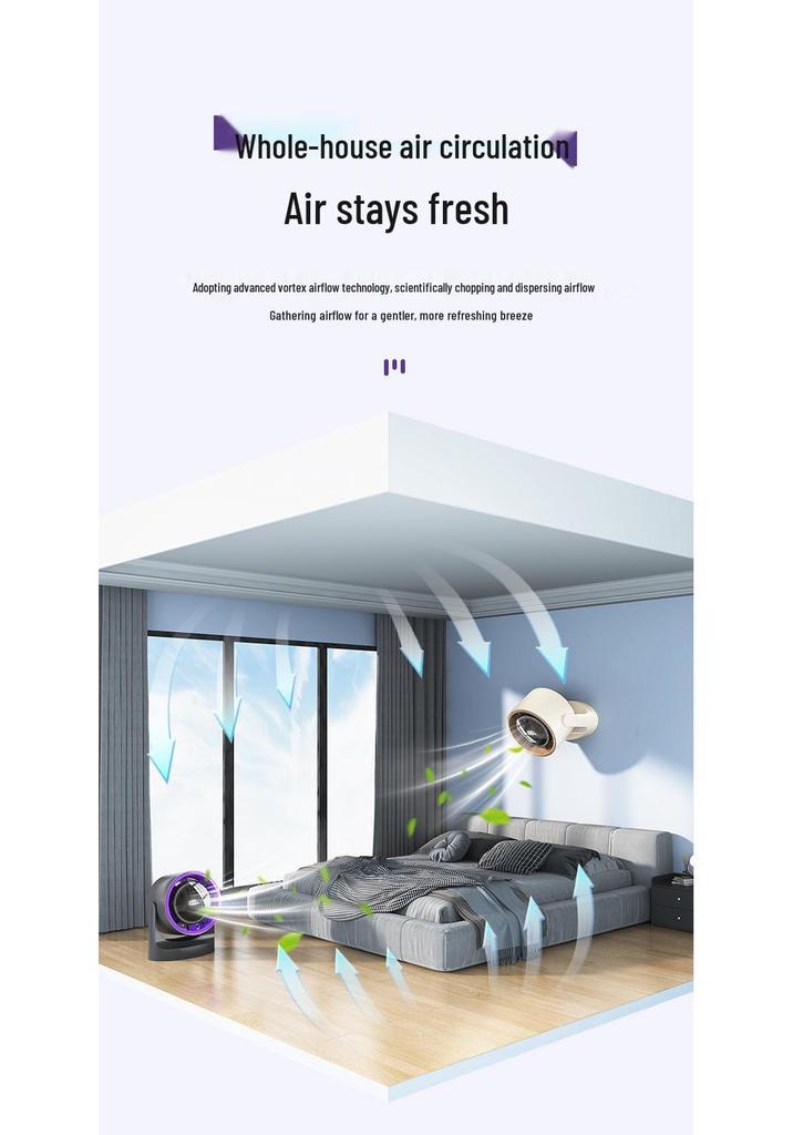 USB Rechargeable Silent Wall-Mounted Desktop Fan for Dormitory and Office