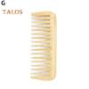 Natural Bamboo Wide Tooth Hair Comb for Women Men Anti-Static Afro Fork Comb Detangler Brush for Curly Straight Wet Dry Hair Prevents Breakage