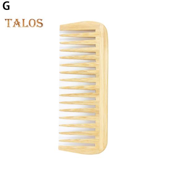 Natural Bamboo Wide Tooth Hair Comb for Women Men Anti-Static Afro Fork Comb Detangler Brush for Curly Straight Wet Dry Hair Prevents Breakage