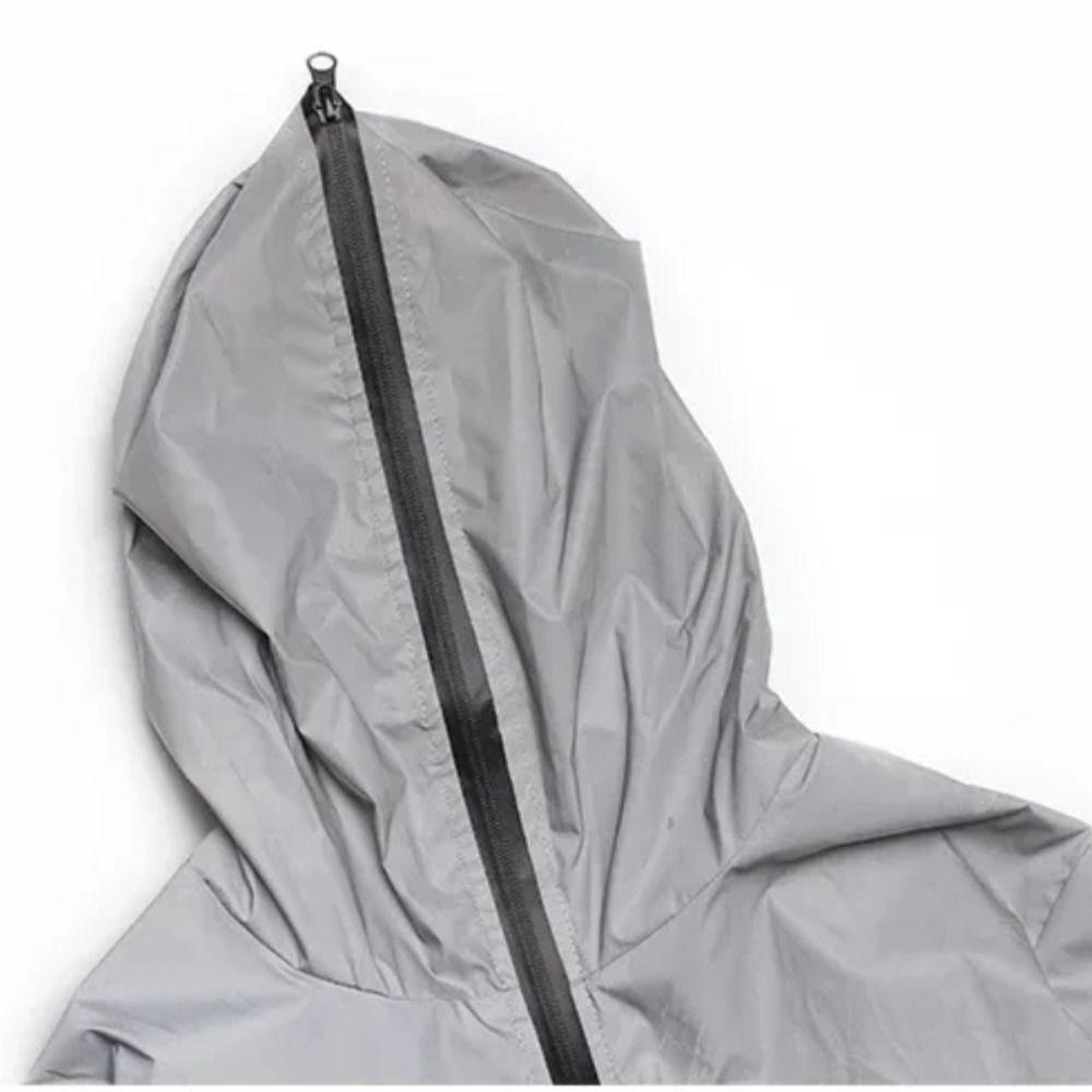 Spring/Autumn Reflective Jackets with Chest Pocket Reflective Windbreaker  Outdoor Hiking