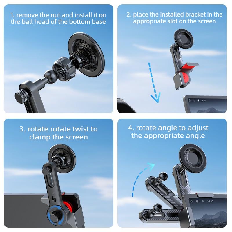 New Anti-Shake Magnetic Phone Holder for Car Display Screen Universal Car Central Screen Magnetic Holder for Tesla Model 3/Y/X/S