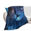 Cool black gold dragon blanket soft flannel blanket living room bedroom sofa office decoration blanket