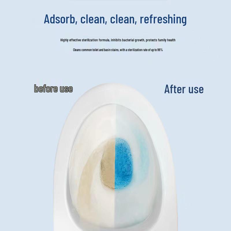 Fresh Scent Toilet Bowl Cleaner: Stain & Urine Scale Remover, Deodorizer, Concentrated Blue Bubbles