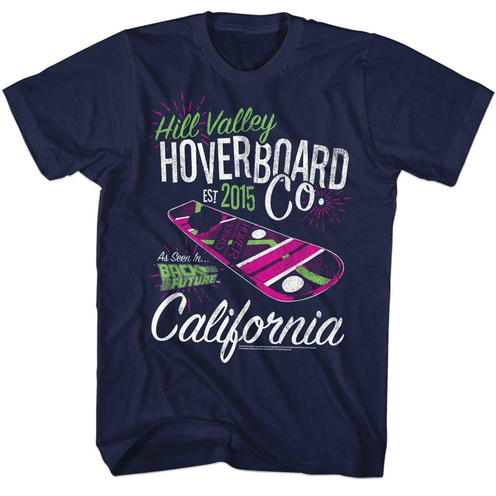 Back to the Future Hill Valley Hoverboard Navy Adult T-Shirt 4XL