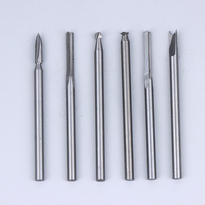 5/6Pcs Wood Carving Drill Bits Set With 3mm Shank Compatible With Rotary Tool Woodworking Accessories