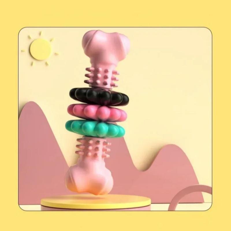 1pcs Pet Toys Dog Chew Meaty Bone Toys TPR Bone Type Multi-meat Pieces Bite Bite Resistant Teeth Toy Set Dog Bone Toy Supplies