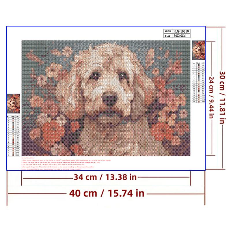 5d DIY Diamond Painting Cross Stitch Cute Animals Pet Dogs Diamond Embroidery Mosaic Full Round Drill Home Decor Arts