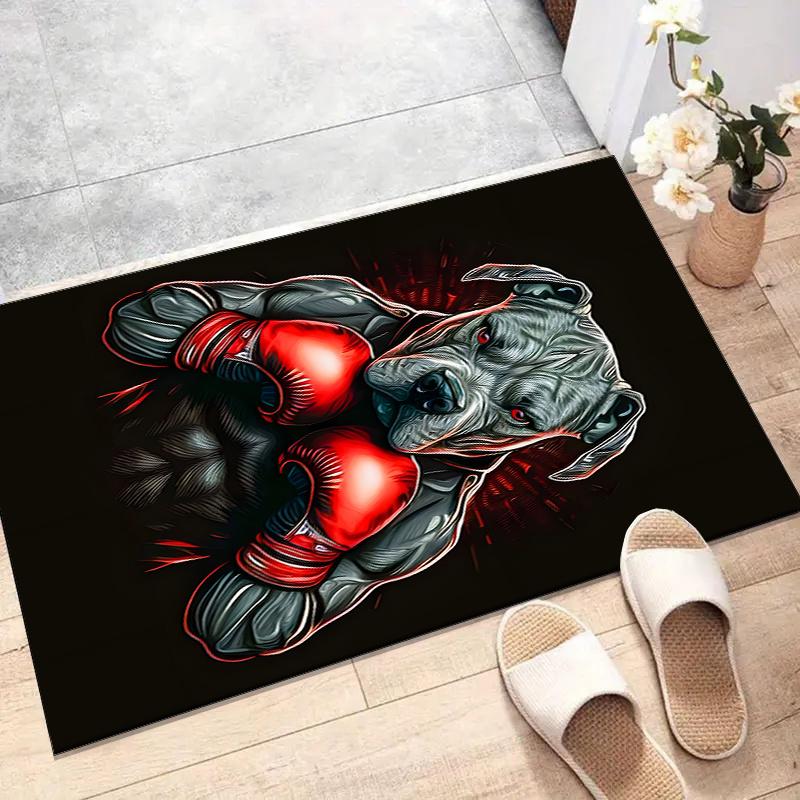 

Crystal Velvet Boxing Printed Area Rug Carpet for Bedroom, Living Room, Home Office Decor, Rugs Mat, Fashion Mat Rug for Bedside A8 60cm x 90cm