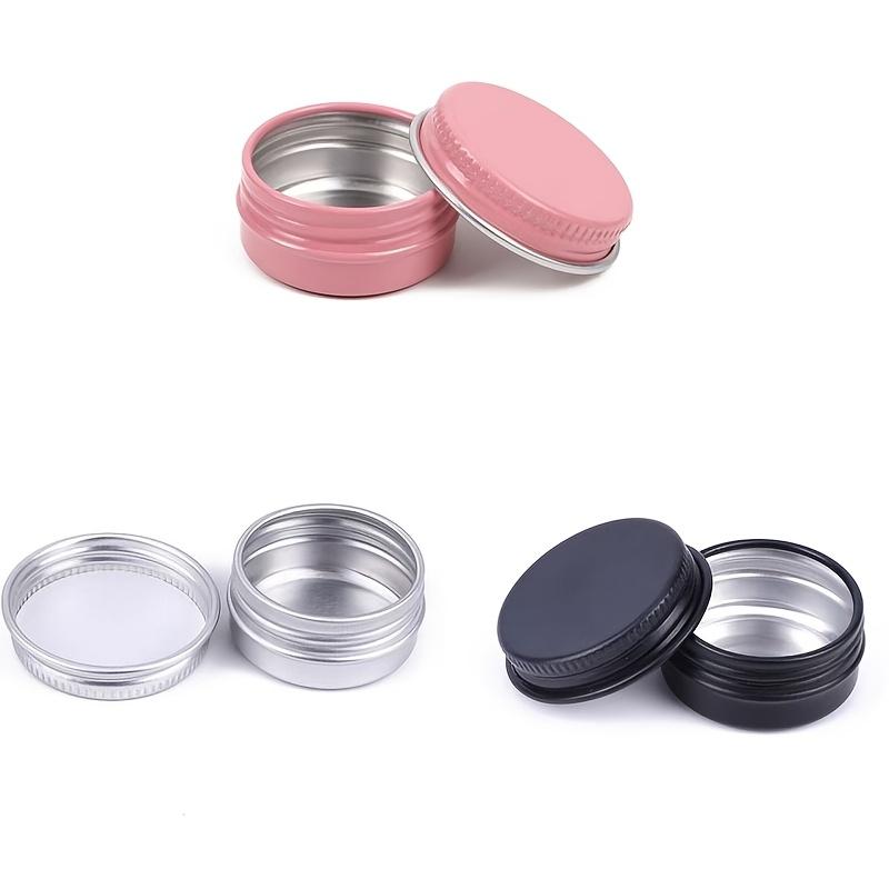 4Pcs Aluminum Tin Jar, Leak Mini Proof Refillable Bottle Salve Tin, Screw Lid Metal Tins Containers for Spice Powder Candies