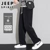 JEEP SPIRIT Men's Winter Fleece-Lined Straight-Leg Casual Pants