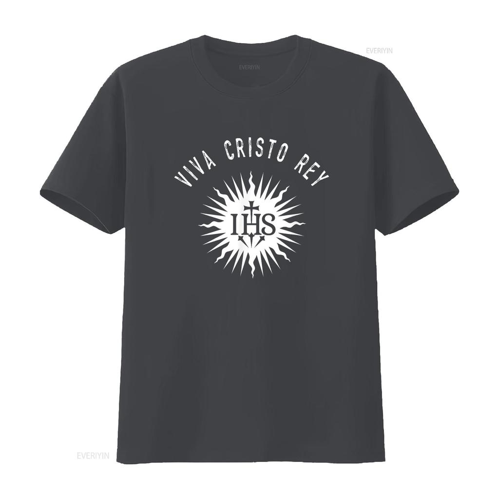 Viva Cristo Rey Roman Catholic Cristeros T Shirt Vintage Washed Soft Streetwear Stretched Slightly Versatile